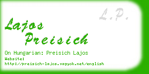 lajos preisich business card